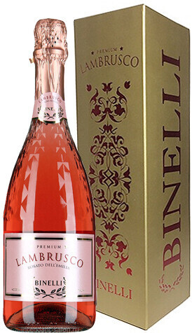 Игристое вино Binelli Premium Lambrusco Rosato Dell Emilia IGT gift box