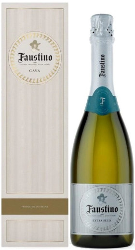 Игристое вино Cava Faustino Extra Seco gift box